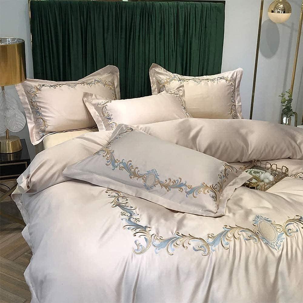 Cotton Satin Embroidery Duvet Set - myhomestore.com.pk
