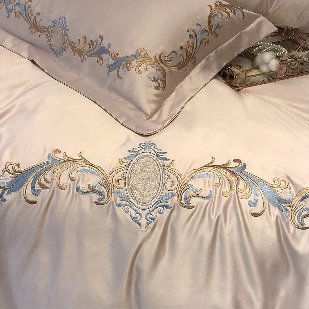 Cotton Satin Embroidery Duvet Set - myhomestore.com.pk