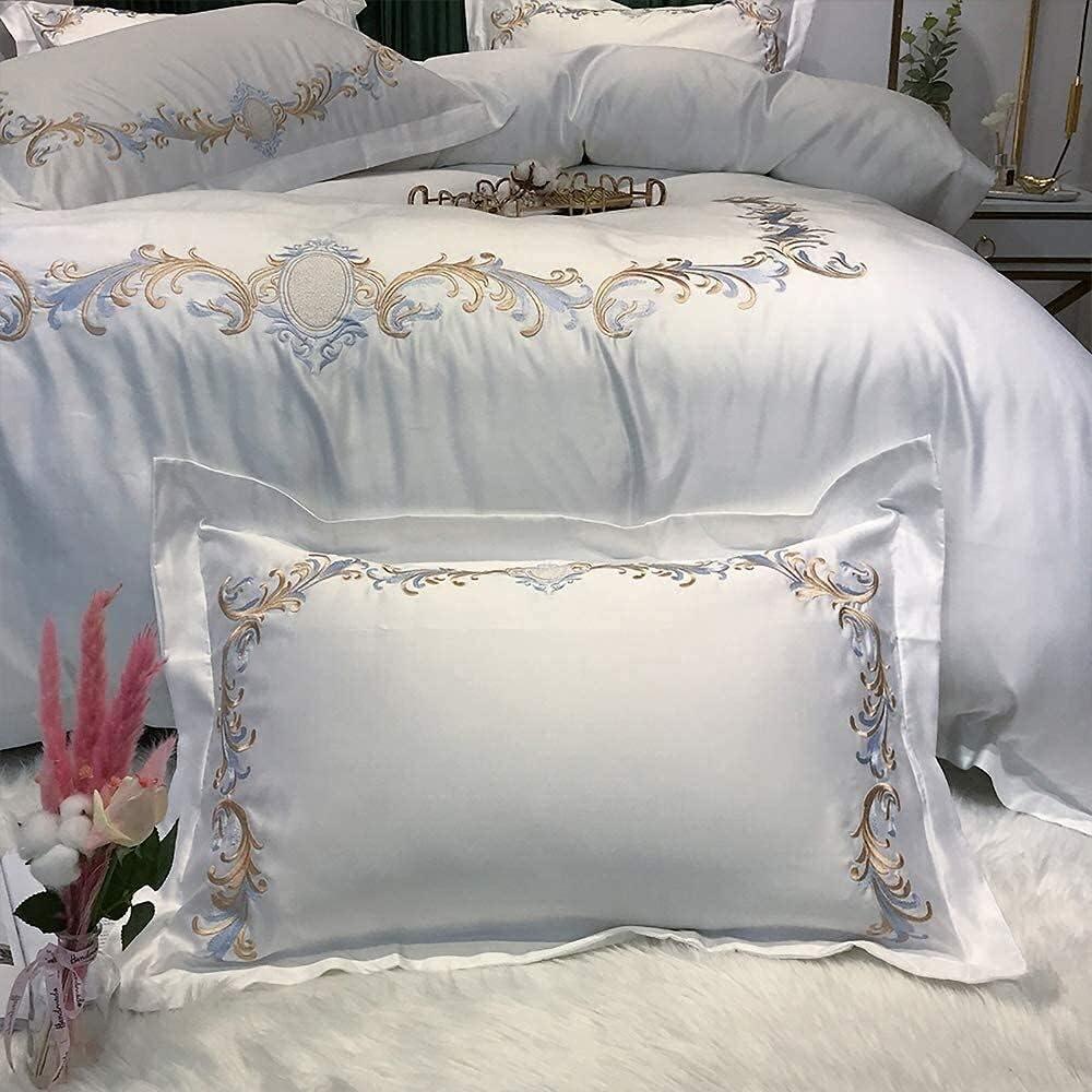 Cotton Satin Embroidery Duvet Set - myhomestore.com.pk