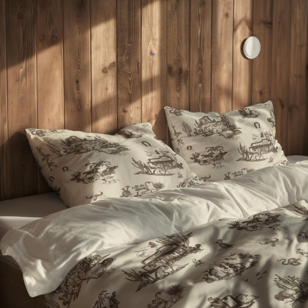 Cowboy Scene Printed Duvet Set – Western Style Printed Bedding - myhomestore.com.pk