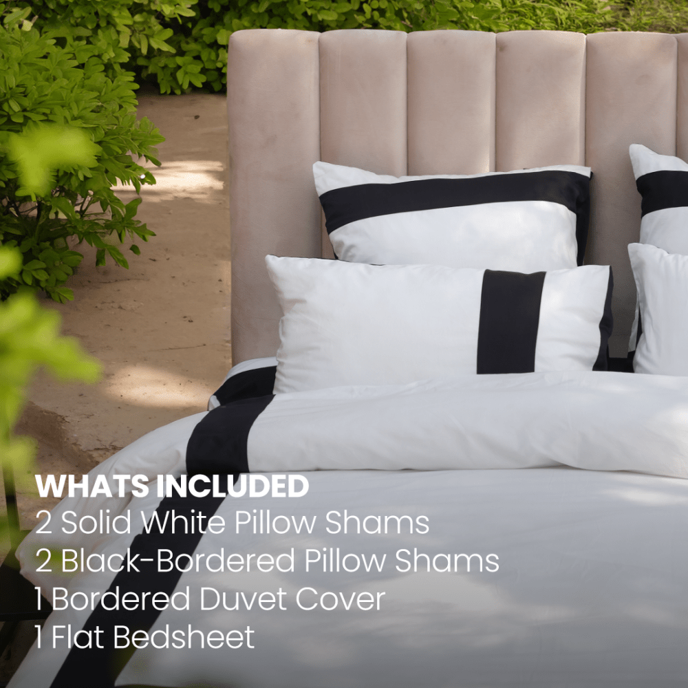 Cream & Black Duvet Set – Modern Stylish Bedding - myhomestore.com.pk