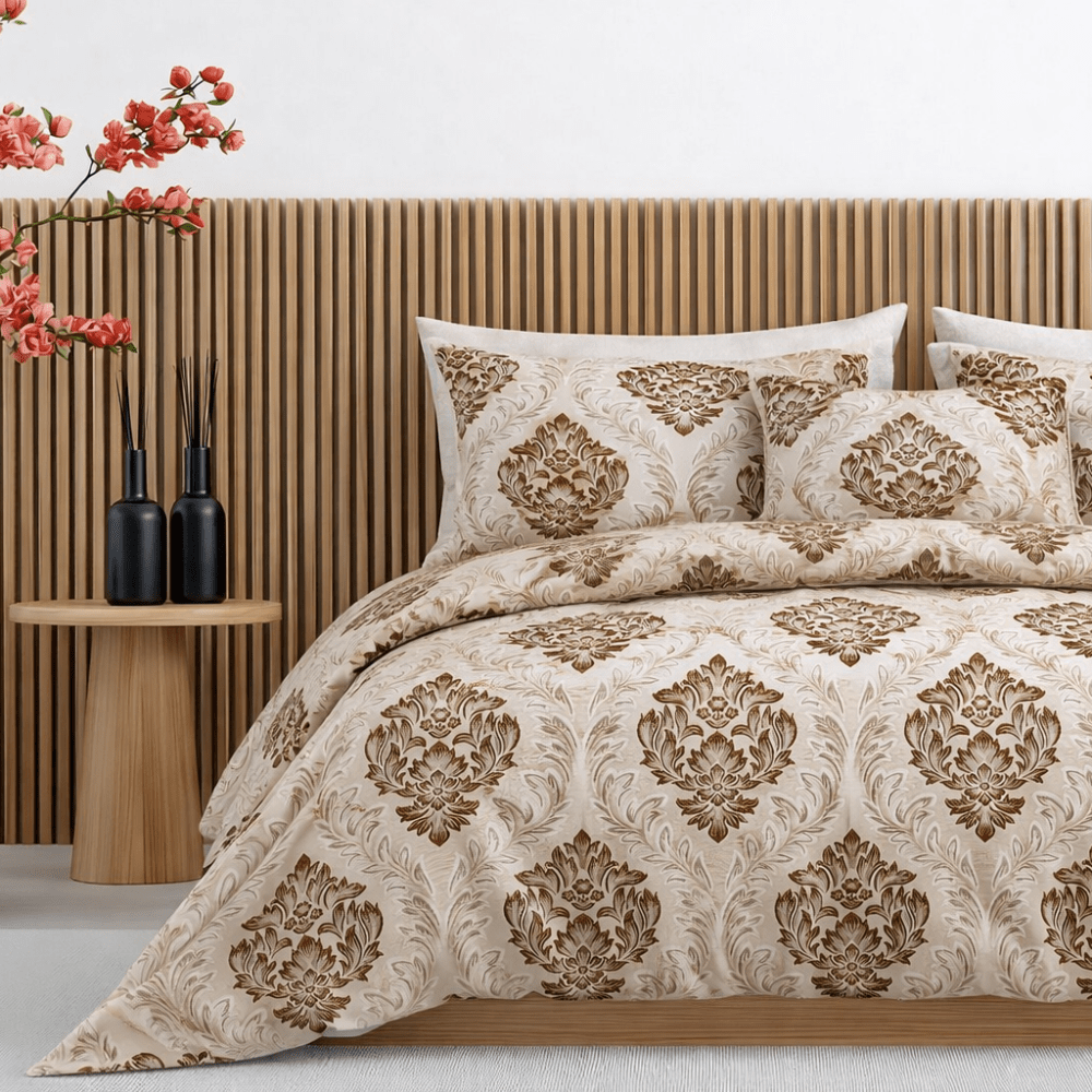 Damask - Print Duvet Set | Luxury Jacquard Bedding Collection - myhomestore.com.pk