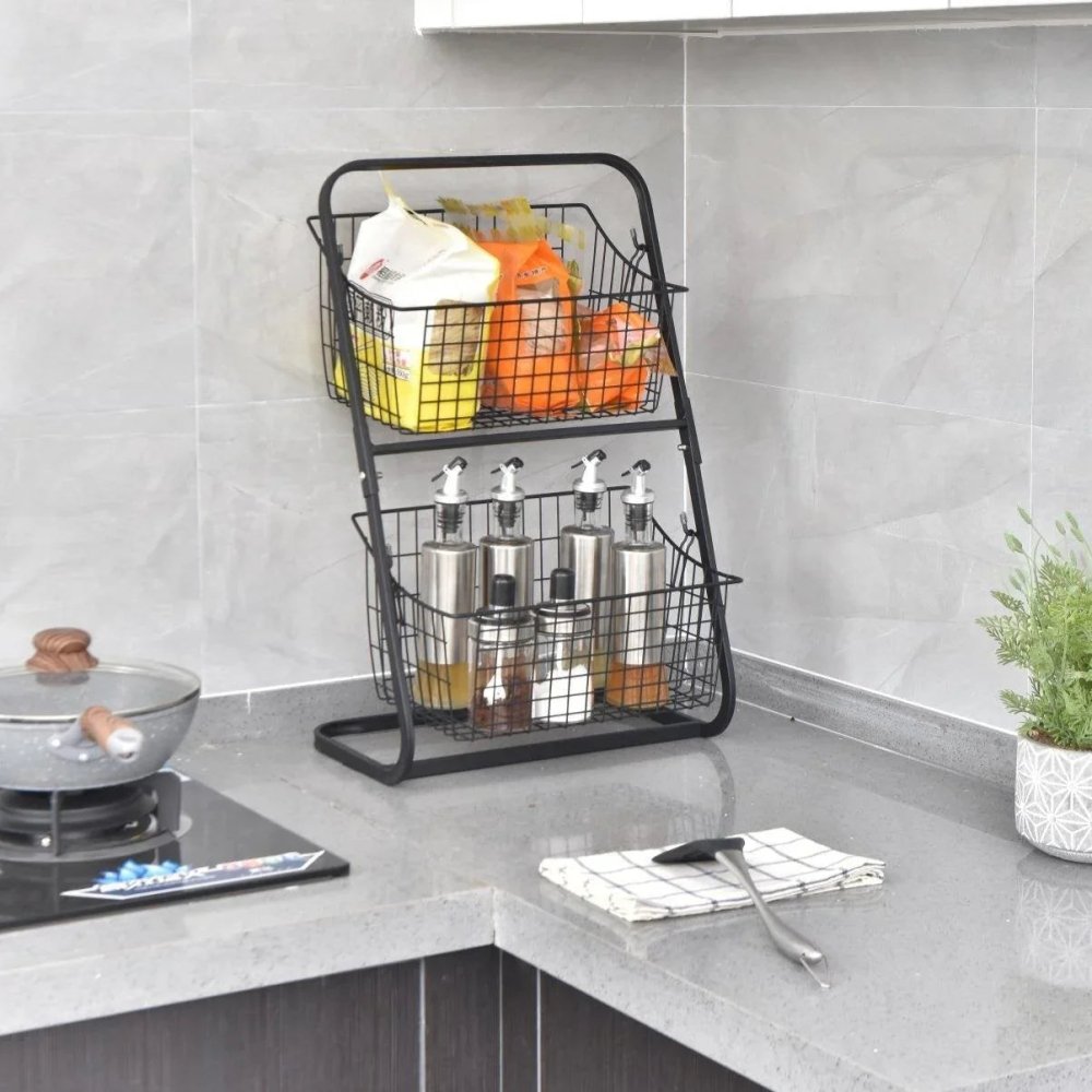 Dazzled Metal Storage Basket - myhomestore.com.pk