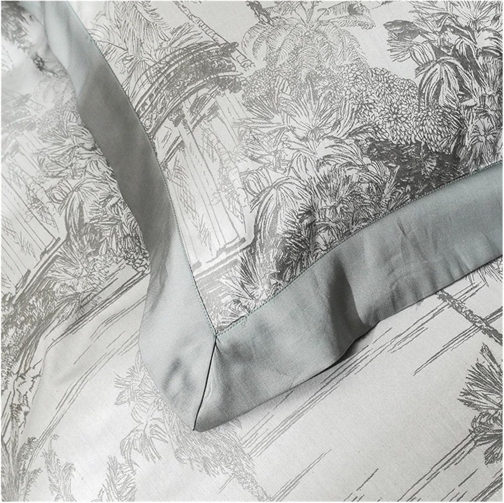 Deluxe Grey Printed Duvet Set – Luxury Bedding - myhomestore.com.pk