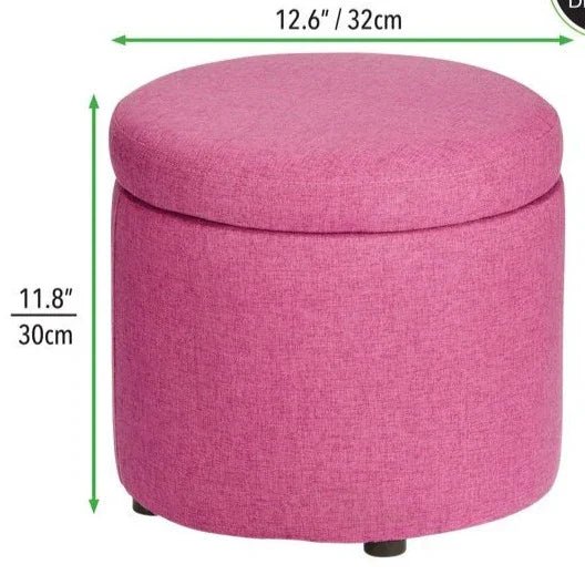 Design Modern Small Round Footstool Storage Ottoman Furniture Seat - myhomestore.com.pk