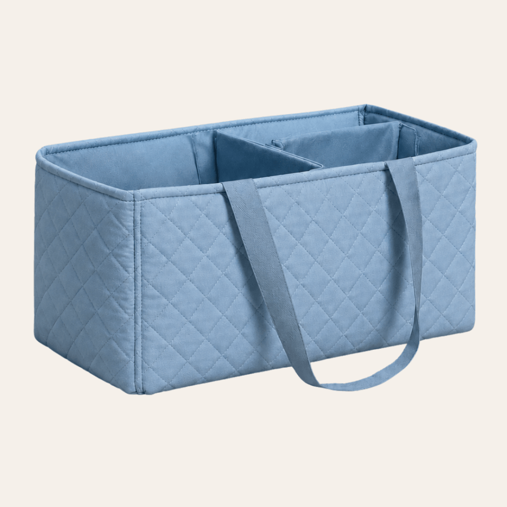 Diamond Quilted Diaper Caddy Bag | Baby Nursery Storage Organizer - myhomestore.com.pk