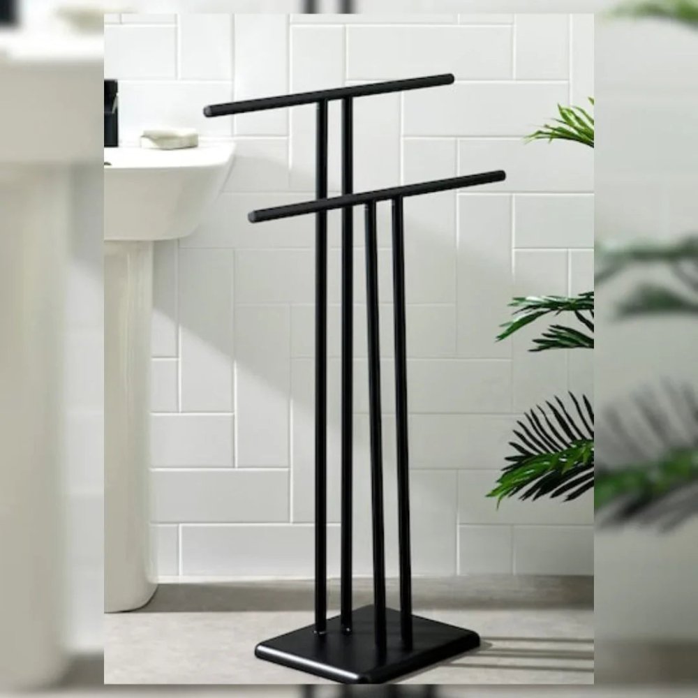 Double Freestanding Towel Stand - myhomestore.com.pk