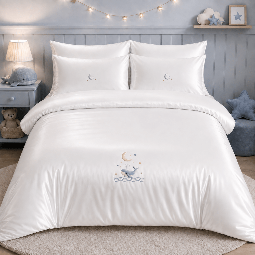 Dreamy Whale Embroidered Bedding Set - myhomestore.com.pk