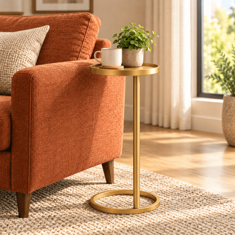 Duke Round Metal Accent Table - myhomestore.com.pk
