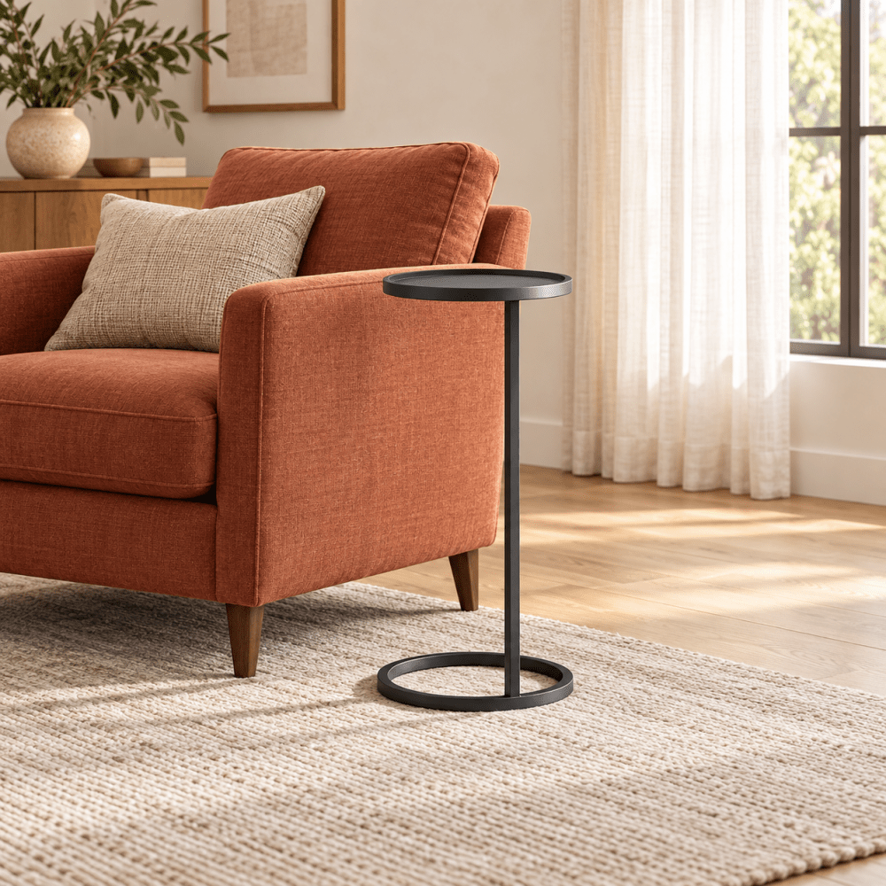 Duke Round Metal Accent Table - myhomestore.com.pk