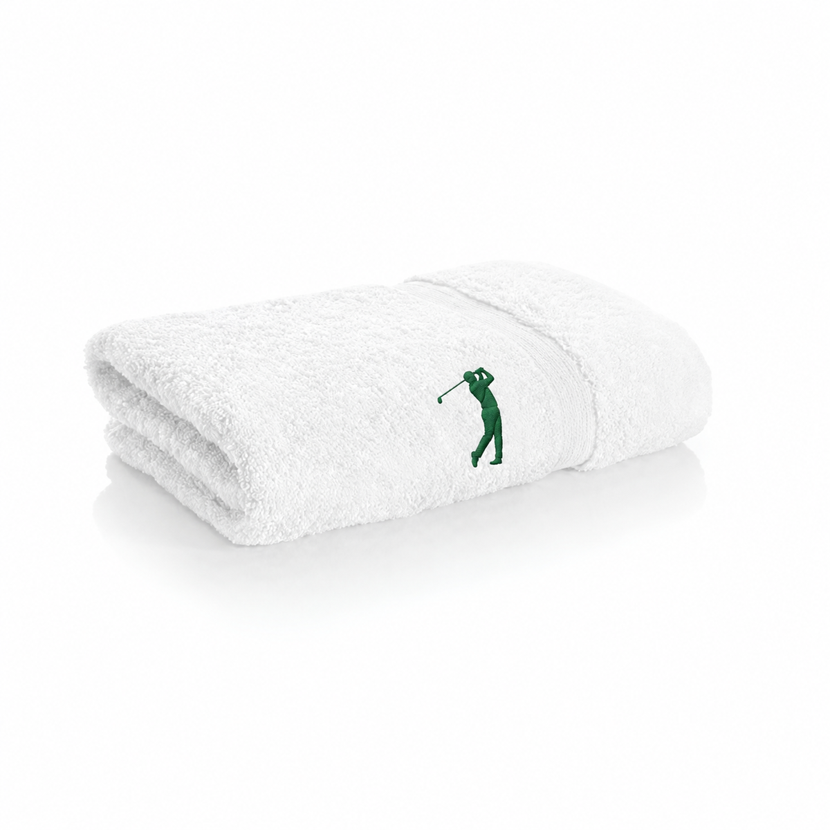 Luxury White Golf Embroidered Bath Towel