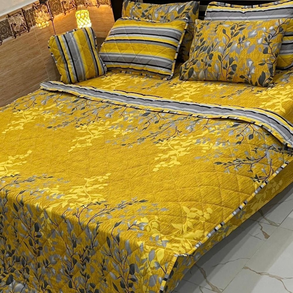 Elegant Home Décor Printed Bedspread – 7 Pieces - myhomestore.com.pk