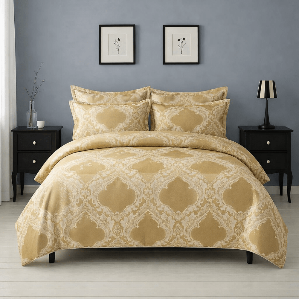 Elegant Luxurious Jacquard Duvet Set - myhomestore.com.pk