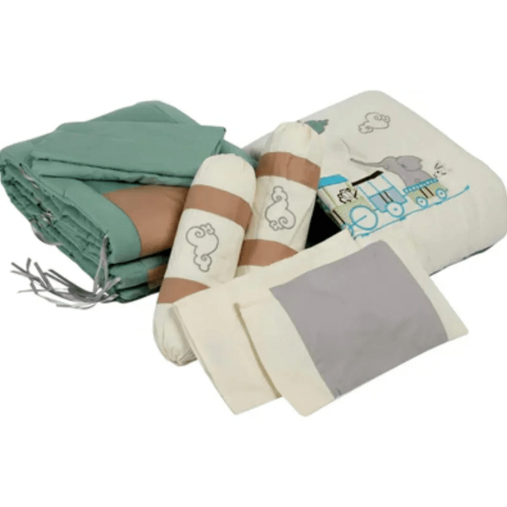 Elephant Friends Baby Crib Bedding Set - myhomestore.com.pk