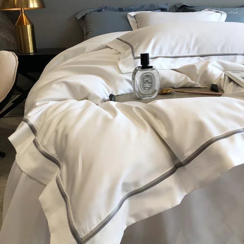 Embroidered Multi Line Baratta Duvet Set - myhomestore.com.pk