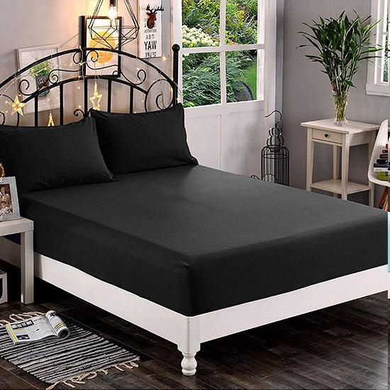 Fitted sheet (Black) - myhomestore.com.pk