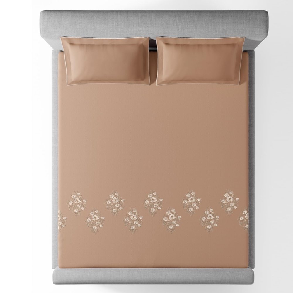 Floral Motive Embroidery Bedding Set - myhomestore.com.pk