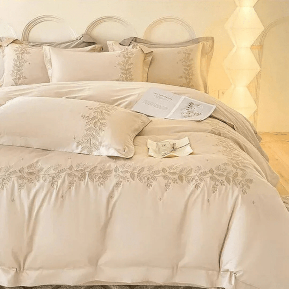 Floral Vine Embroidery Duvet Set - myhomestore.com.pk