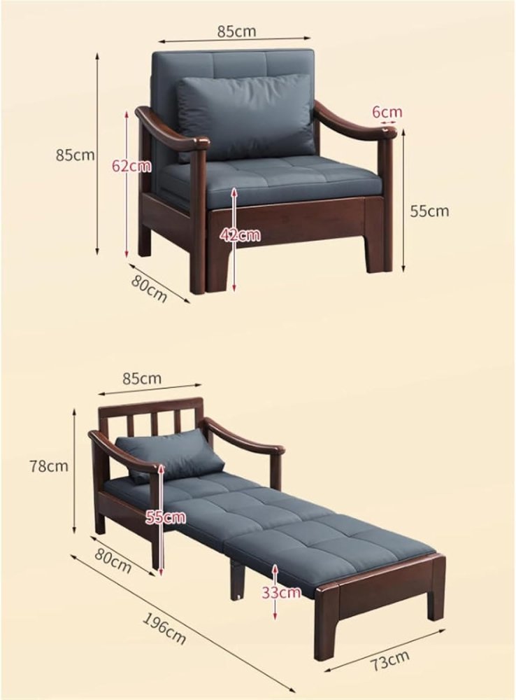 Foldable Lounge Sofa Bed for Home Comfort - myhomestore.com.pk