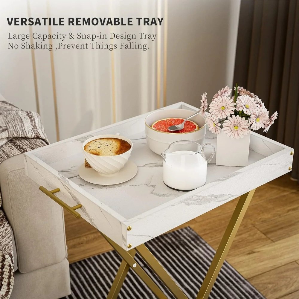 Folding Table with Removable Serving Tray - myhomestore.com.pk