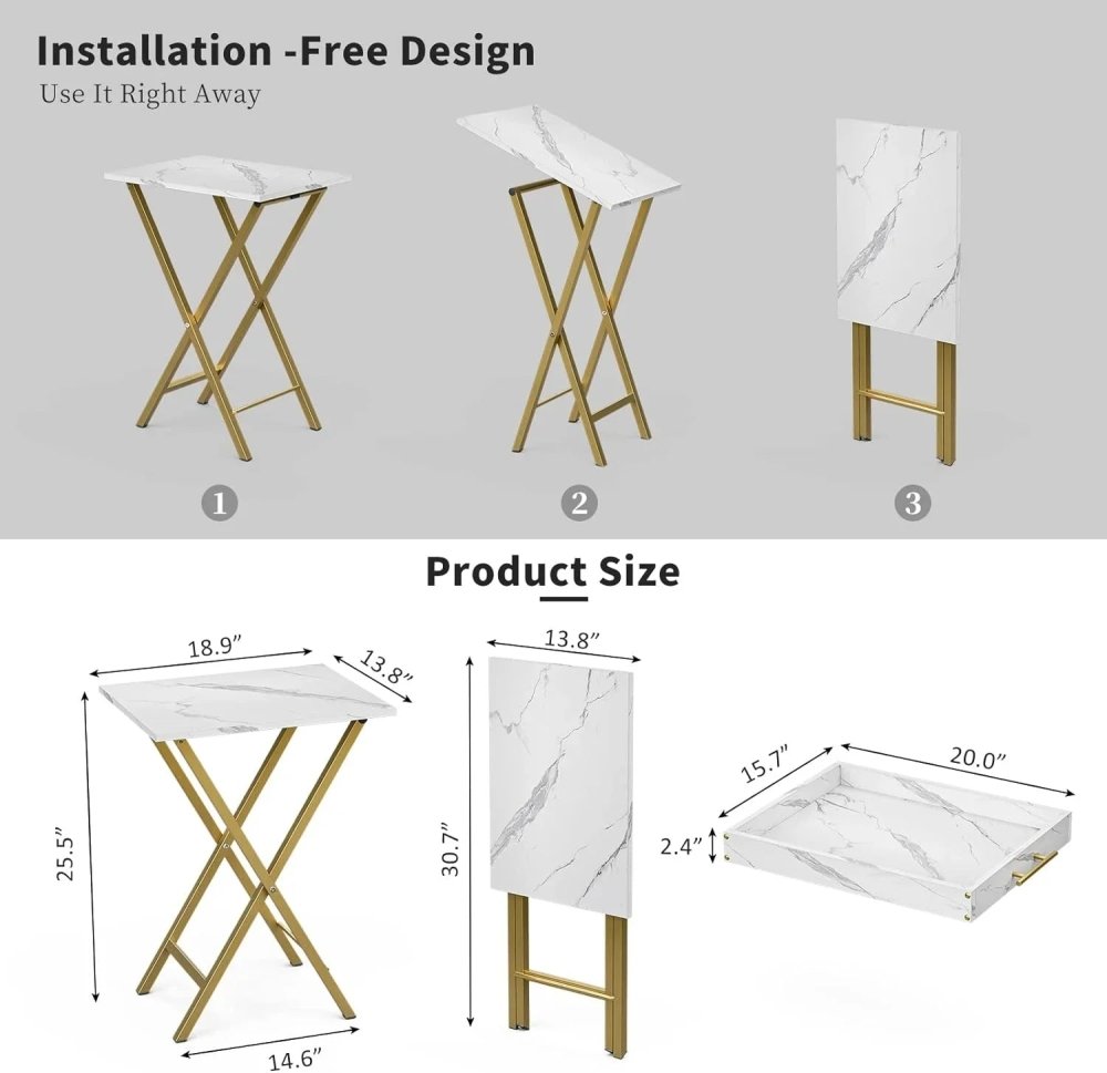 Folding Table with Removable Serving Tray - myhomestore.com.pk