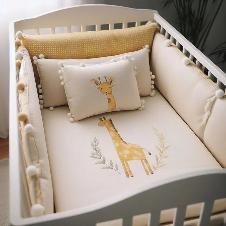 Giraffe Design Baby Cot Set - myhomestore.com.pk