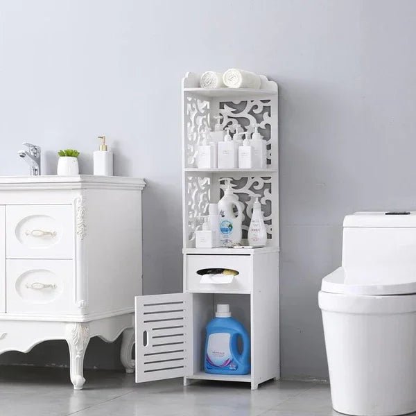Glossy Pattern Bathroom Rack - myhomestore.com.pk