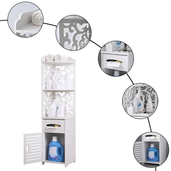 Glossy Pattern Bathroom Rack - myhomestore.com.pk