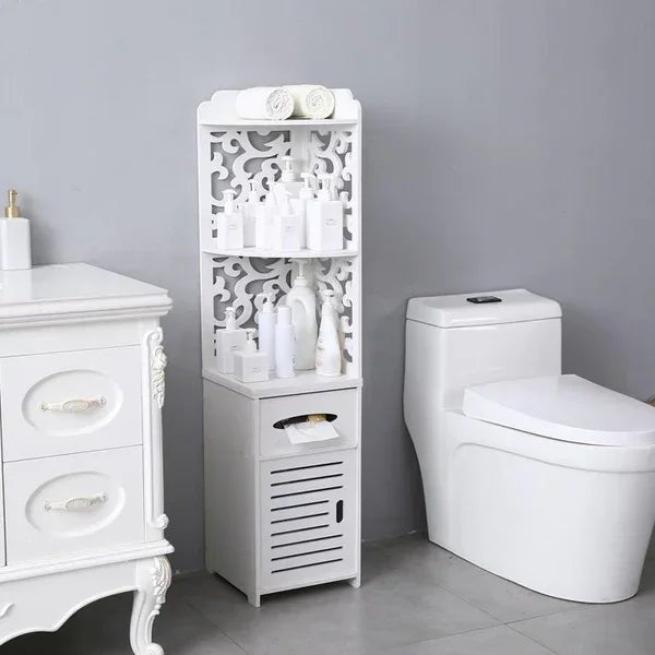 Glossy Pattern Bathroom Rack - myhomestore.com.pk