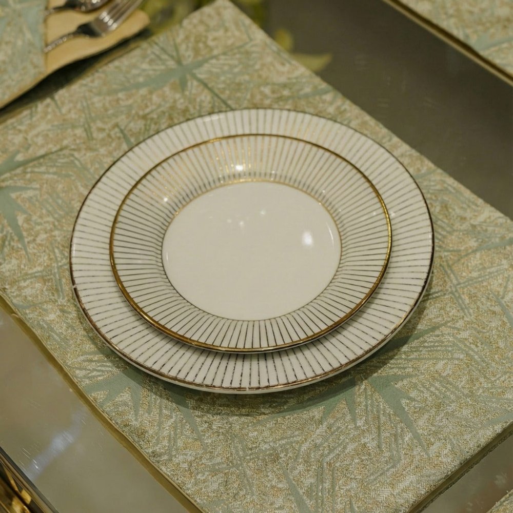 Gold Accents & Gentle Light Table Placemat Set - myhomestore.com.pk