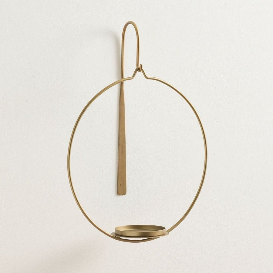 Gold Metal Wall Candle Holder - myhomestore.com.pk