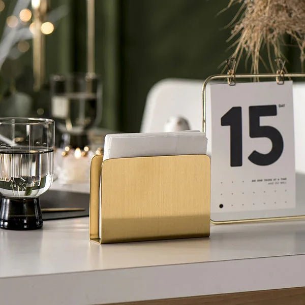 Gold Napkin Holder - myhomestore.com.pk