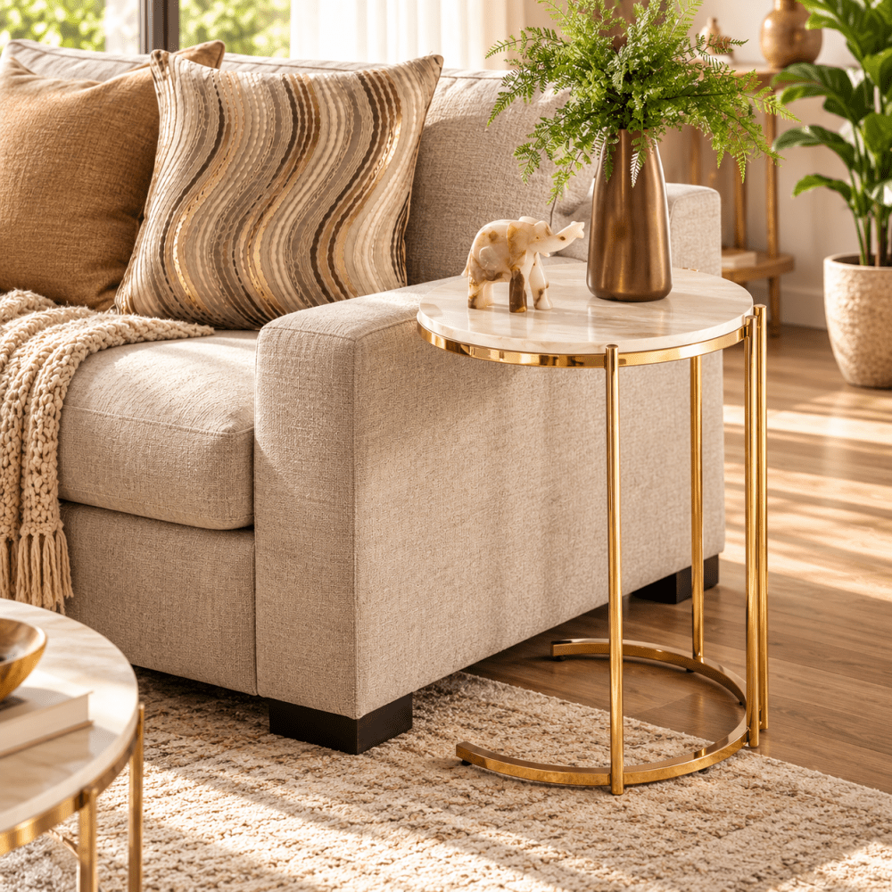Gold Side Table - myhomestore.com.pk