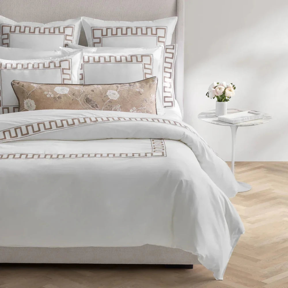 Greek Key Embroidery Duvet Set - myhomestore.com.pk