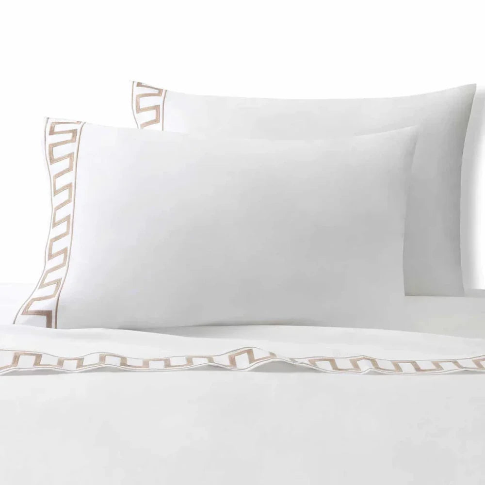 Greek Key Embroidery Duvet Set - myhomestore.com.pk