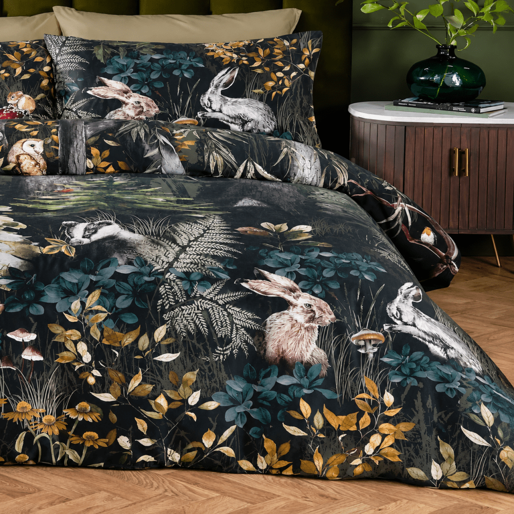Green Sherwood Forest Printed Duvet Cover Set - myhomestore.com.pk