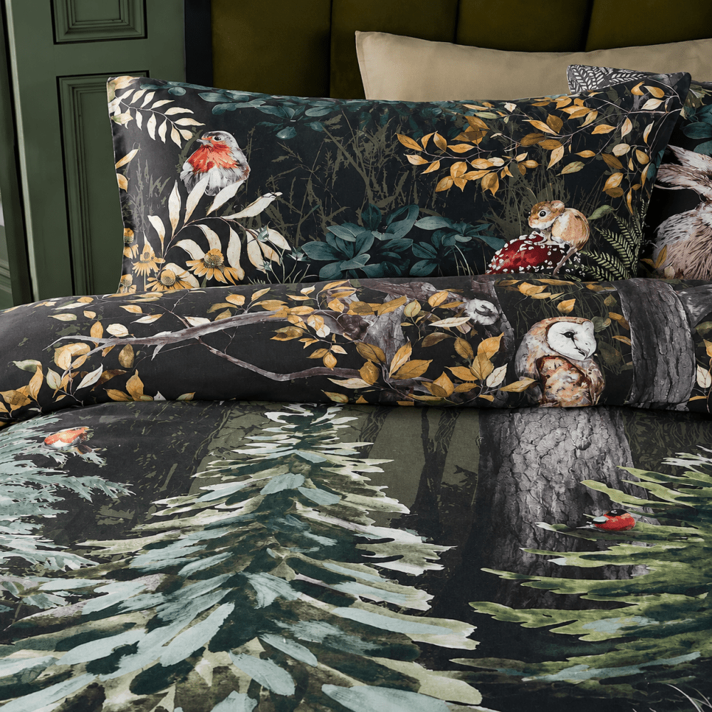 Green Sherwood Forest Printed Duvet Cover Set - myhomestore.com.pk