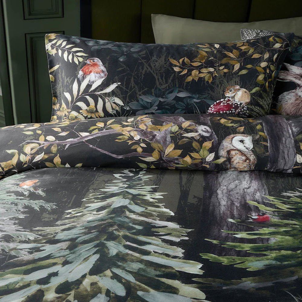 Green Sherwood Forest Printed Duvet Cover Set - myhomestore.com.pk