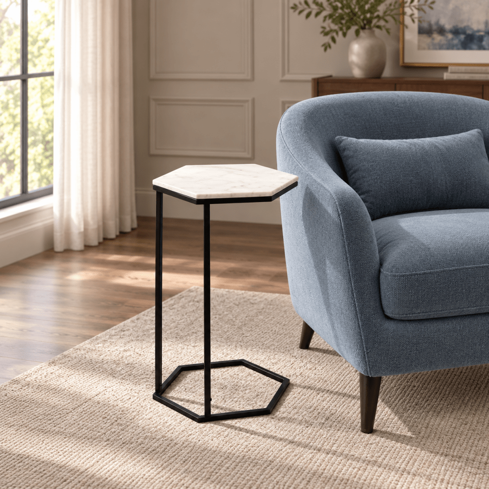 Hexagon shape End Side Table - myhomestore.com.pk