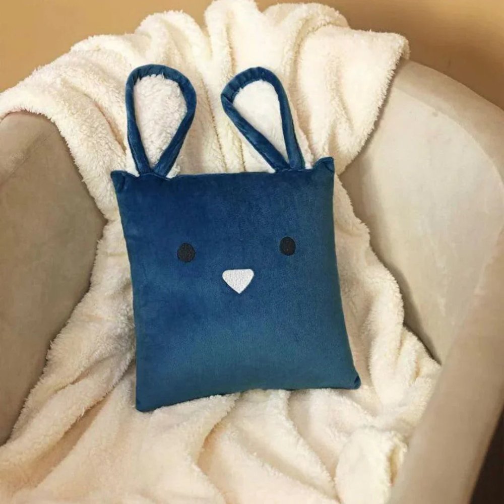 Honey Bunny Baby Cushion Silver Blue - myhomestore.com.pk