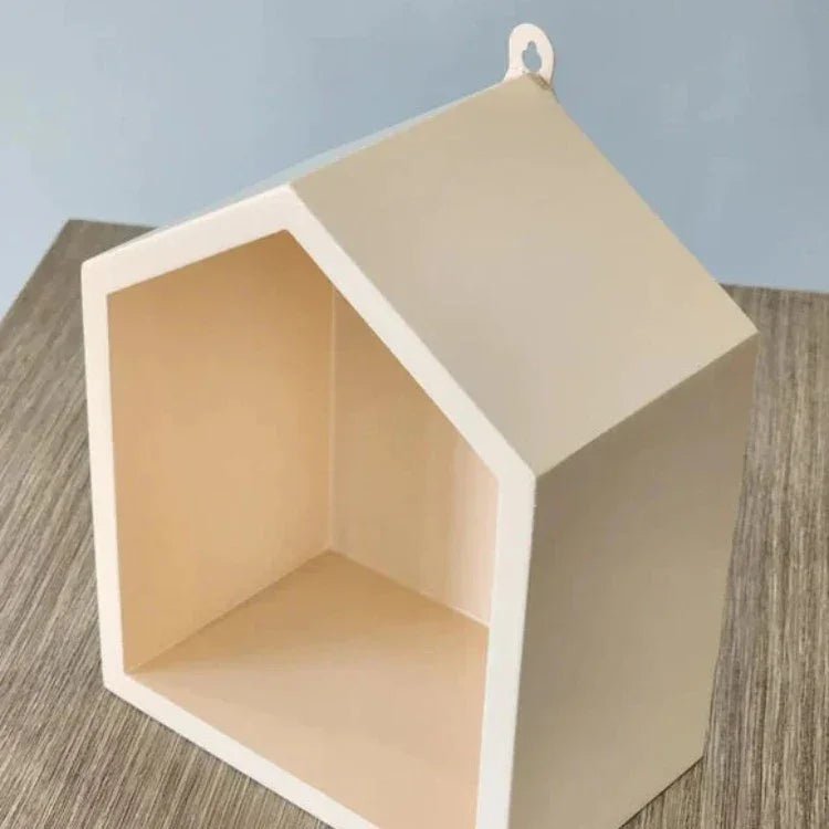 Hut Shape Wall Hanging Shelf Light Peach - myhomestore.com.pk