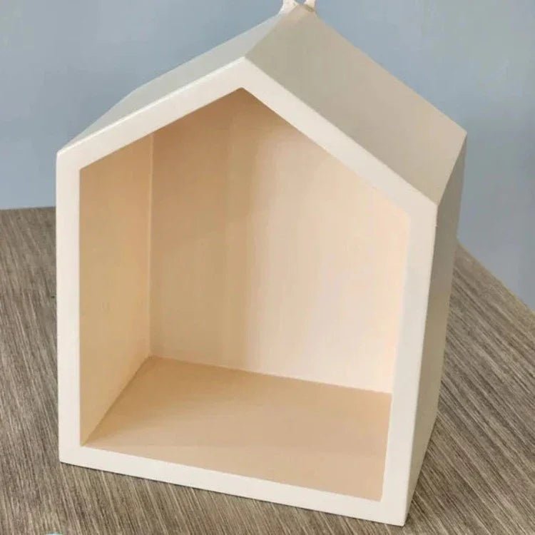 Hut Shape Wall Hanging Shelf Light Peach - myhomestore.com.pk