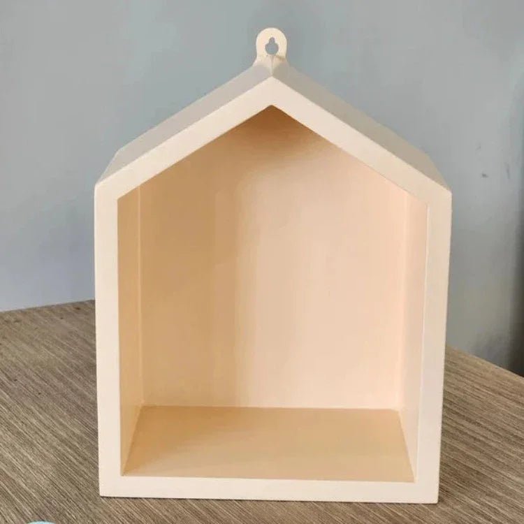 Hut Shape Wall Hanging Shelf Light Peach - myhomestore.com.pk