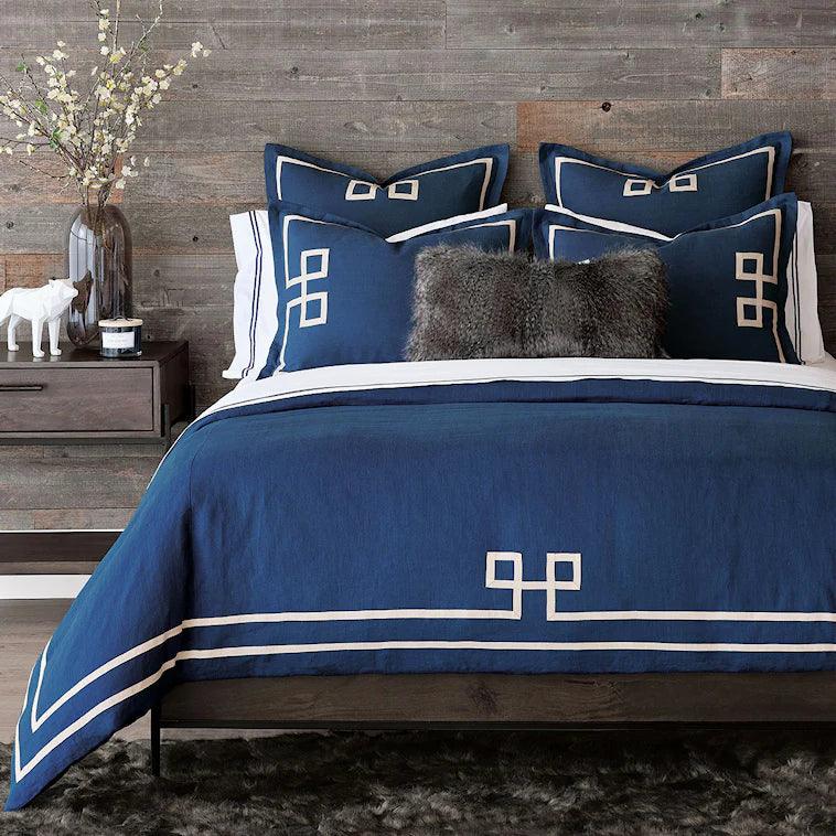 Indigo Ribbon Duvet set - myhomestore.com.pk