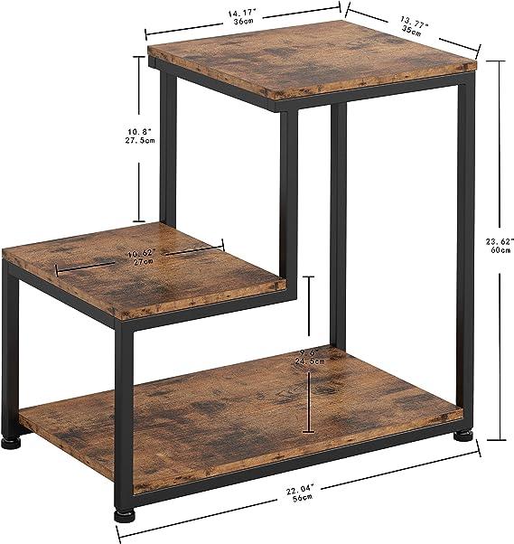 Industrial Side Tables Living Room, 3 - Tier End Tables Bedroom - myhomestore.com.pk