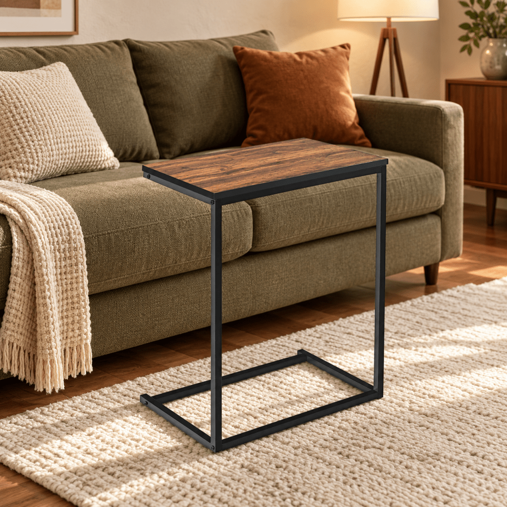 Industrial Styled C Shaped Side End Table - myhomestore.com.pk