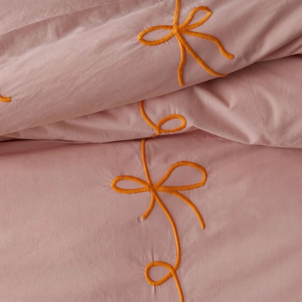Lacey Bows Embroidery Duvet Set - myhomestore.com.pk