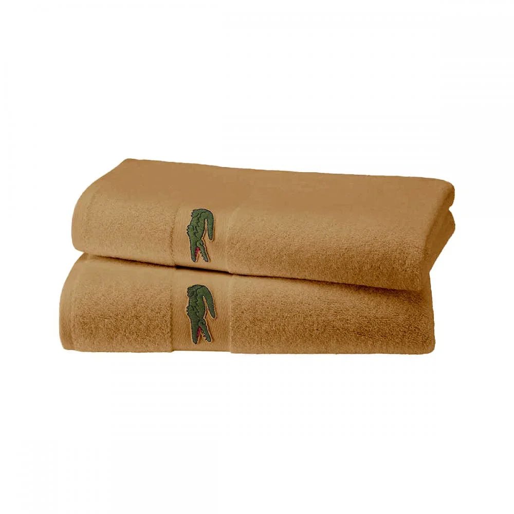 Lacoste Cotton Towel Set (2) – Soft, Durable, 550 GSM - myhomestore.com.pk
