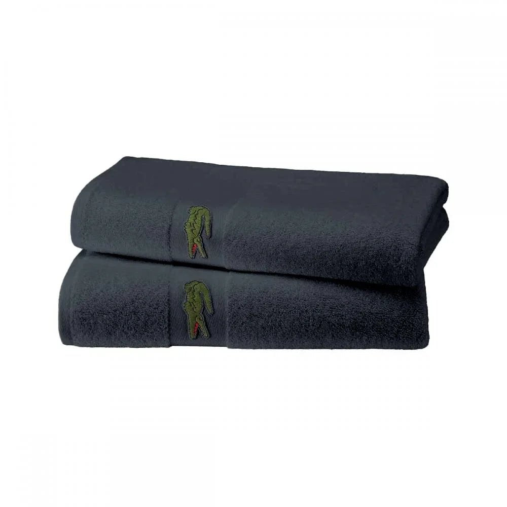 Lacoste Cotton Towel Set (2) – Soft, Durable, 550 GSM - myhomestore.com.pk