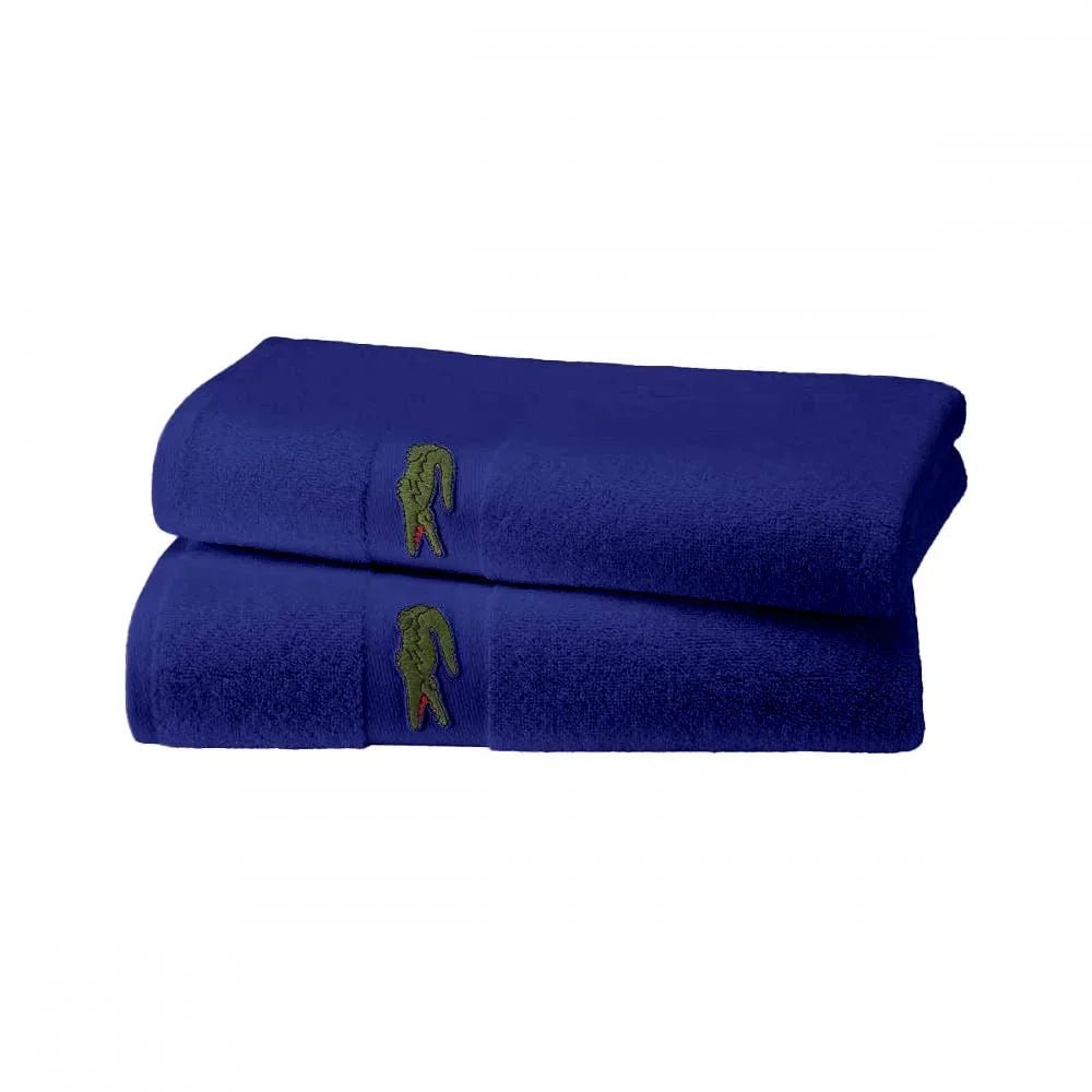 Lacoste Cotton Towel Set (2) – Soft, Durable, 550 GSM - myhomestore.com.pk